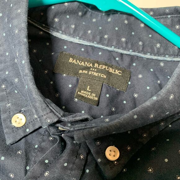 Banana Republic Slim Stretch Fit Shirt Size Large - Picture 3 of 8